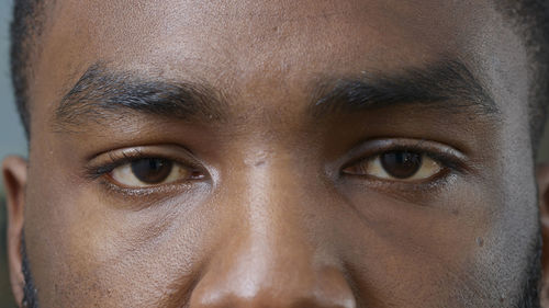 Close-up of young man's eyes