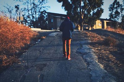 People walking on road