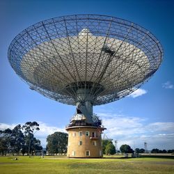 Low angle view of ferris wheel against sky