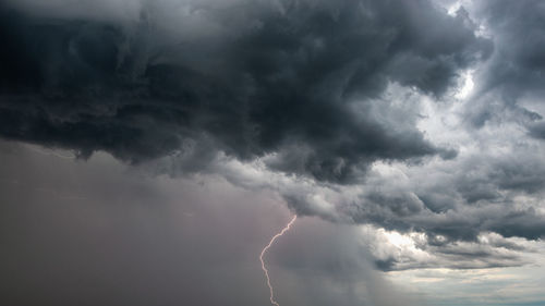 Low angle view of storm clouds in sky