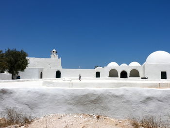 View of historical building against blue sky