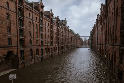 Canal amidst buildings in city