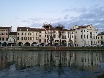 Reflection of buildings in water