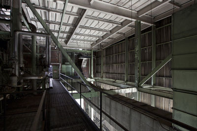 Interior of abandoned railroad station