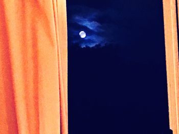 Close-up of moon against sky at night