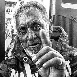 Close-up portrait of man