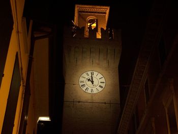 Low angle view of clock