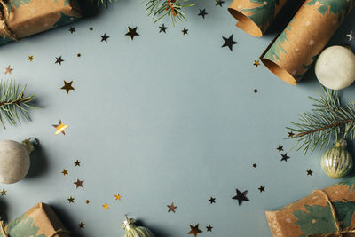 Directly above shot of leaves on white background