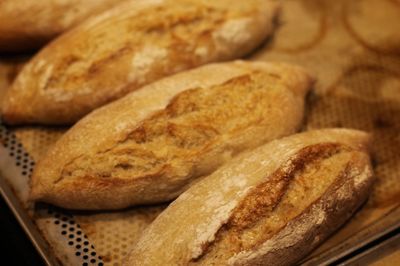 Close-up of bread on table