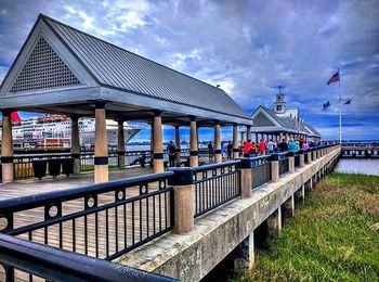 Built structure against cloudy sky