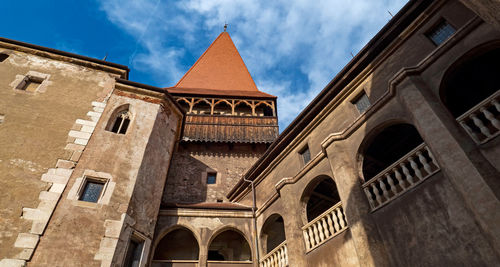 Low angle view of historical building against sky