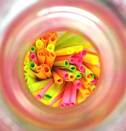 High angle view of multi colored candies