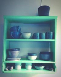 Close-up of containers in kitchen