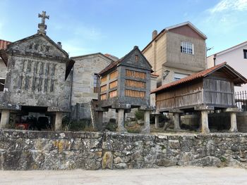 Residential buildings against sky galicia spain