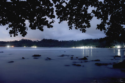 Blue hour in sawarna beach