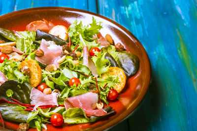 Close-up of served food