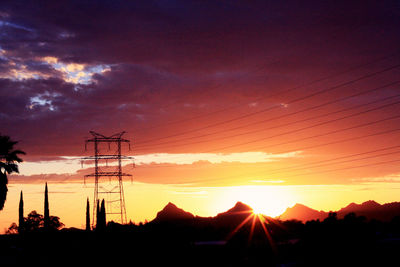 Sunset over landscape