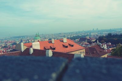 High angle view of cityscape