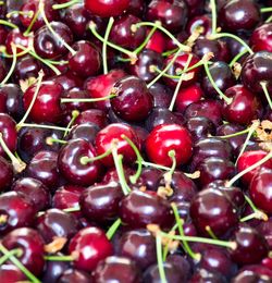 Full frame shot of cherries