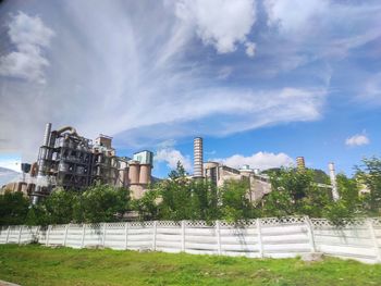 Buildings in city against sky