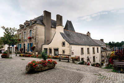 View of the picturesque medieval village, one of the most beautiful towns in brittany