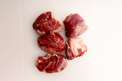 Close-up of food on white background