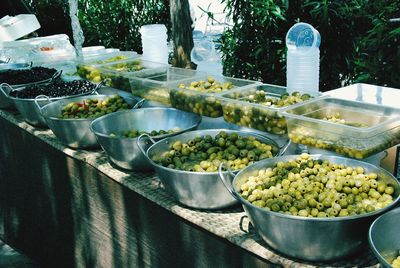 Olives in bowls