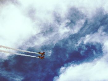 Low angle view of cloudy sky