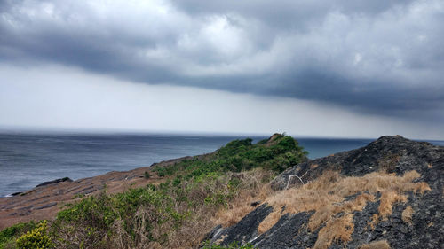 Cloudy days on the mountain of the beach