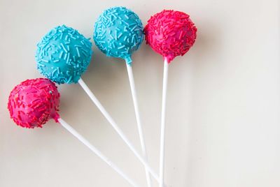 Close-up of lollipops on table
