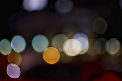 Defocused image of lights