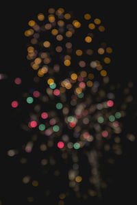 Defocused image of illuminated christmas lights