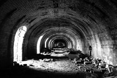 Interior of old tunnel