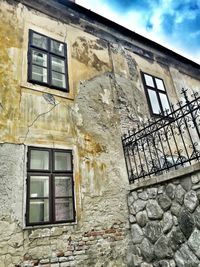 Low angle view of abandoned building