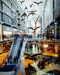 Group of people in shopping mall