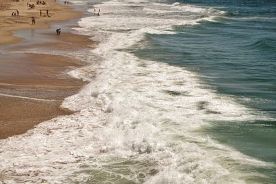 Waves splashing on beach