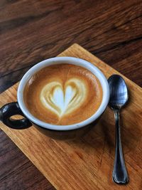 Coffee cup on table