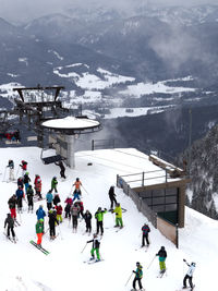 Tourists on mountain