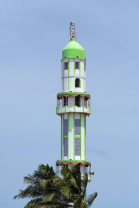 Low angle view of lighthouse against sky