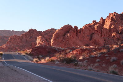 Low angle view of rock formations