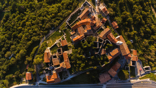 High angle view of building