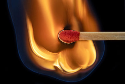 Close-up of smoke against black background