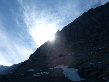 Low angle view of mountains against sky