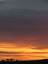 Scenic view of dramatic sky during sunset