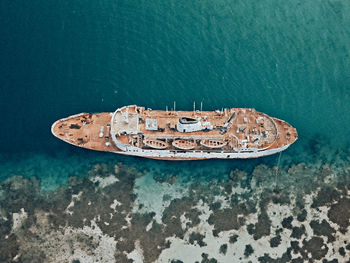 High angle view of sea