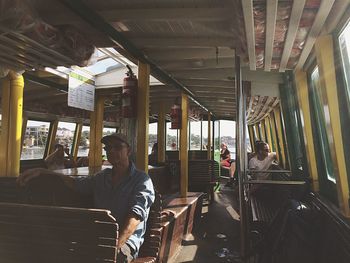 People sitting in train