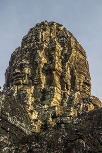 Low angle view of rock formation