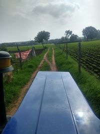 Scenic view of land against sky