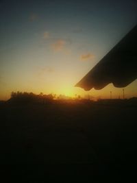 Scenic view of landscape at sunset