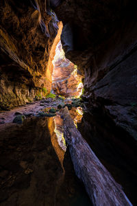 Rock formations in cave